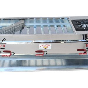 باربیکیو گازی پلوپزدار رومیزی با 3شیر مجزا