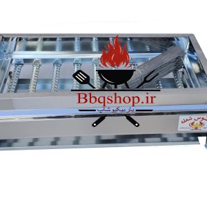 کباب پز گازی 9چدن استیل ققنوس