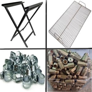 پایه تاشو ، شلف گریل و تجهیزات جانبی