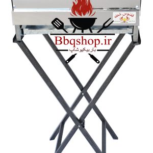 کباب پز گازی استیل 50سانت (7چدن با پایه بلند)